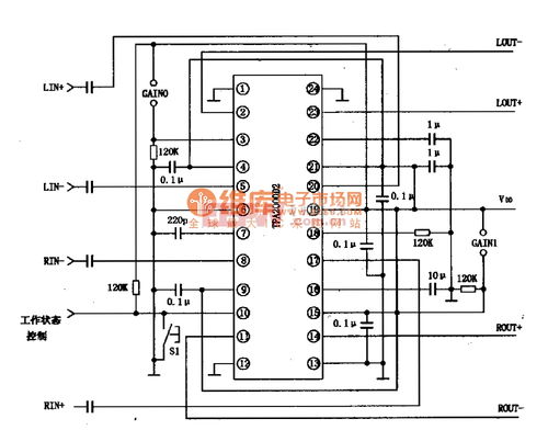 TPA2000D2 免滤波 D 类功放集成电路图与工作原理详解